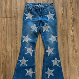 Starry Blue Flare Jeans